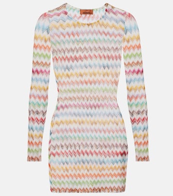 Vestido corto de lamé en zigzag | Missoni