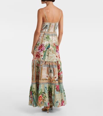 Embellished floral linen maxi dress | Camilla