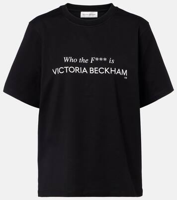 Bedrucktes T-Shirt aus Baumwoll-Jersey | Victoria Beckham