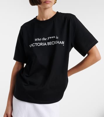 Bedrucktes T-Shirt aus Baumwoll-Jersey | Victoria Beckham