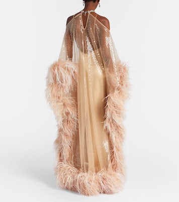 Kaftan Sza Sza Disco mit Federn | Taller Marmo