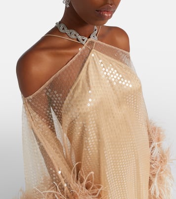 Kaftan Sza Sza Disco mit Federn | Taller Marmo