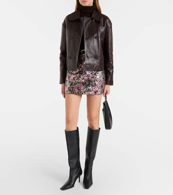 Cropped-Lederjacke | Self-Portrait