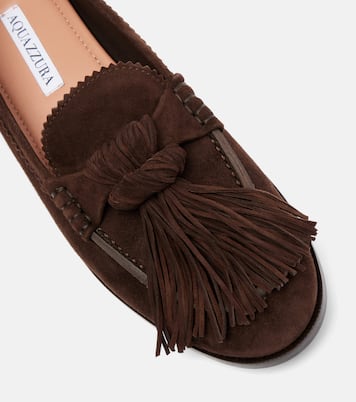 Freddie fringed suede loafers | Aquazzura