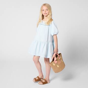 Vestido de denim con volantes | Chloé Kids