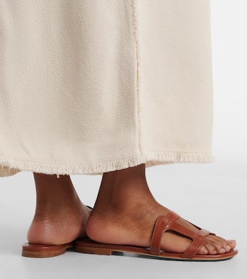 Grellanuflat leather sandals | Manolo Blahnik