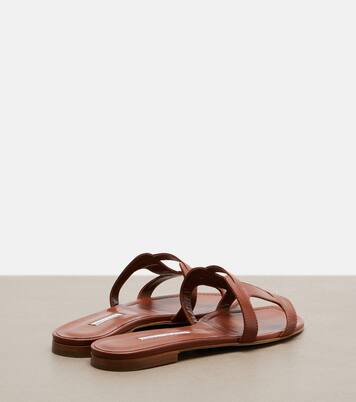 Grellanuflat leather sandals | Manolo Blahnik