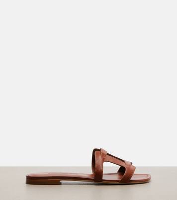 Grellanuflat leather sandals | Manolo Blahnik
