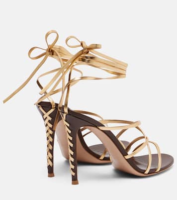 Sandalen aus Metallic-Leder | Gianvito Rossi