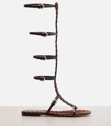 Sandalen Zaira aus Veloursleder und Leder | Gianvito Rossi