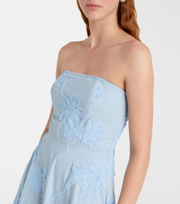 Embroidered floral cotton midi dress | Rotate