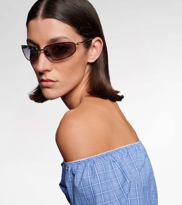 Miu Nocturne oval sunglasses | Miu Miu