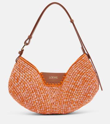 Paula's Ibiza Swim Medium raffia shoulder bag | Loewe
