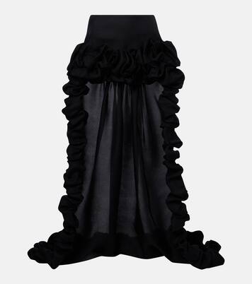 Asymmetrischer Minirock aus Seiden-Gazar | Saint Laurent