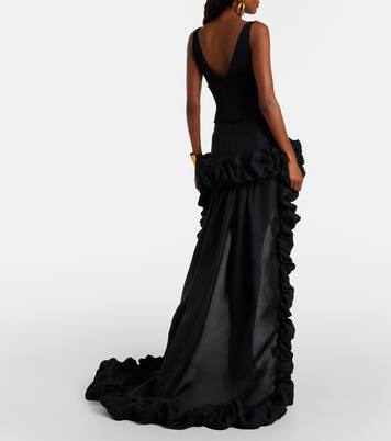 Asymmetrischer Minirock aus Seiden-Gazar | Saint Laurent