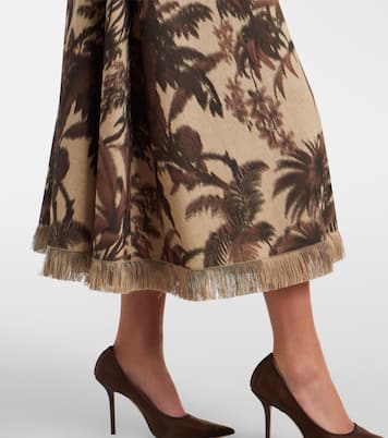 Robe midi à franges | Oscar de la Renta