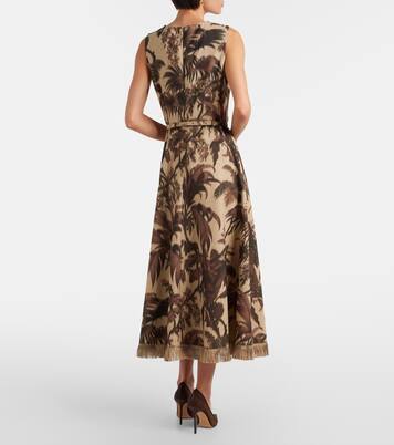 Robe midi à franges | Oscar de la Renta