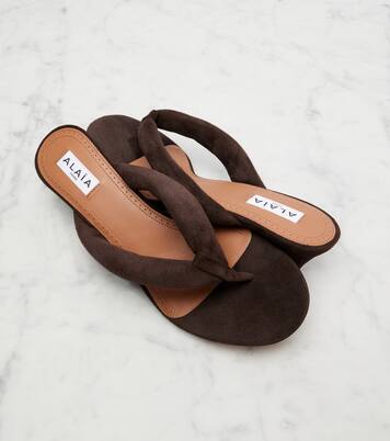 Sandalen aus Veloursleder | Alaïa