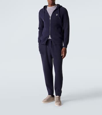 Ribbed-knit cashmere sweatpants  | Brunello Cucinelli