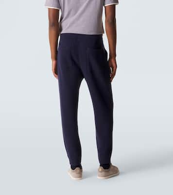 Ribbed-knit cashmere sweatpants  | Brunello Cucinelli