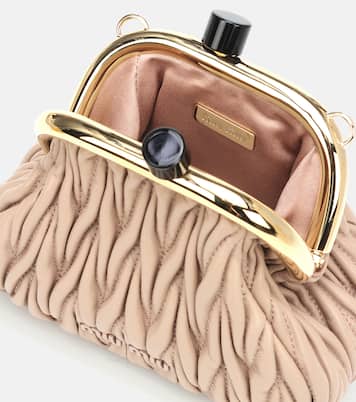 Miu Belle Mini matelassé leather clutch | Miu Miu