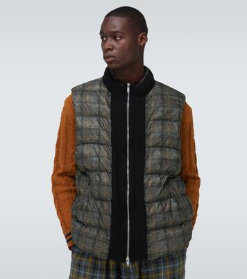 Checked padded vest | Undercover