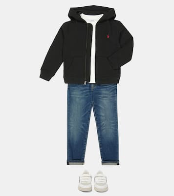Zipped cotton-blend hoodie | Polo Ralph Lauren Kids