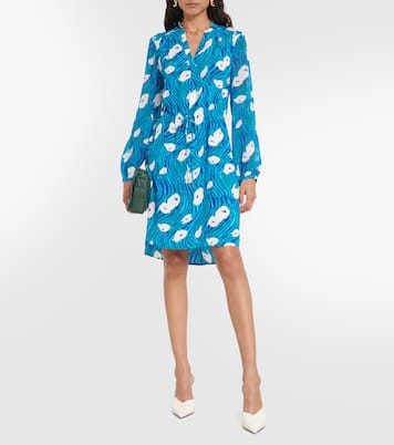 Robe imprimée en soie mélangée | Diane von Furstenberg