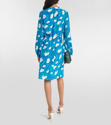 Robe imprimée en soie mélangée | Diane von Furstenberg
