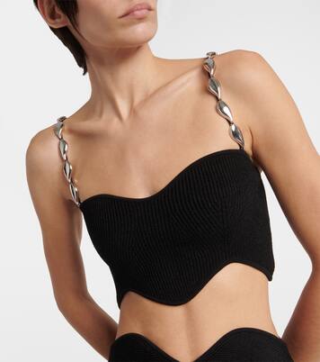 Ensemble top raccourci et jupe midi Marina Wave | Galvan