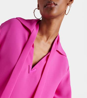 VGold tie-neck blouse | Valentino