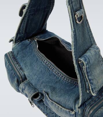 Superbusy Sling Small denim shoulder bag | Balenciaga