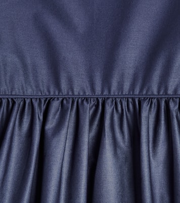 Puff-sleeve cotton-blend dress | Il Gufo