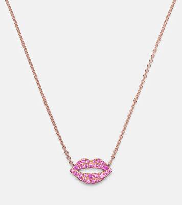Collana Scarlett Kiss in oro rosa 14kt con zaffiri rosa | Roxanne First