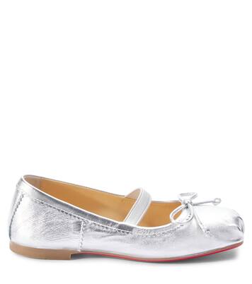 Baballet metallic leather ballet flats | Christian Louboutin Kids