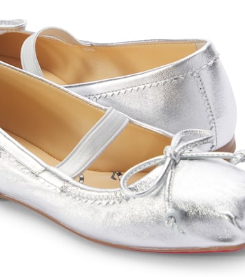 Baballet metallic leather ballet flats | Christian Louboutin Kids