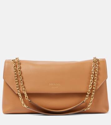 Medium leather shoulder bag | Prada