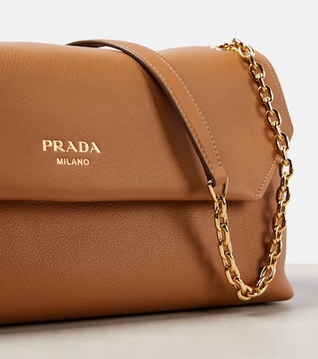 Medium leather shoulder bag | Prada