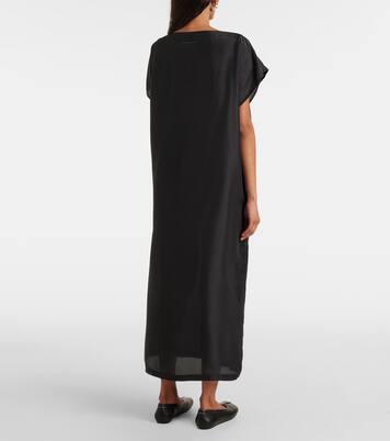 Robe longue imprimée en soie | MM6 Maison Margiela