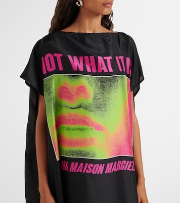 Robe longue imprimée en soie | MM6 Maison Margiela