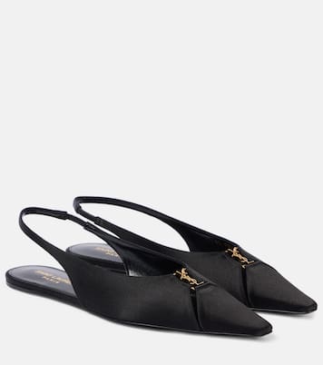 Babylone crêpe slingback flats | Saint Laurent