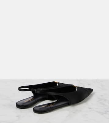 Babylone crêpe slingback flats | Saint Laurent