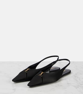 Babylone crêpe slingback flats | Saint Laurent