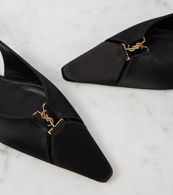 Babylone crêpe slingback flats | Saint Laurent