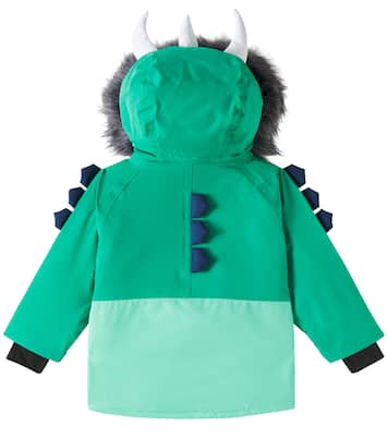 Dino faux fur-trimmed ski jacket | Roarsome