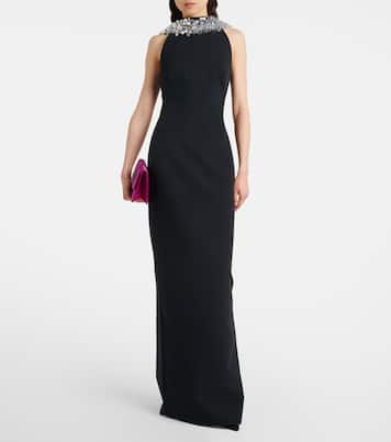 Holli embellished crêpe and satin gown | Safiyaa