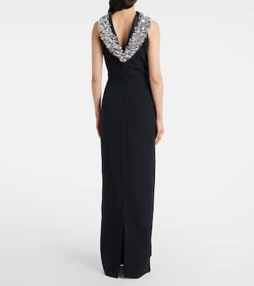 Holli embellished crêpe and satin gown | Safiyaa