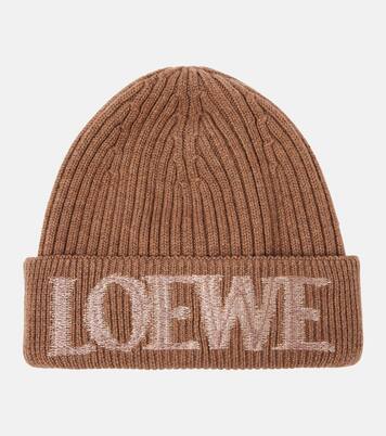 Logo ribbed-knit wool-blend beanie | Loewe