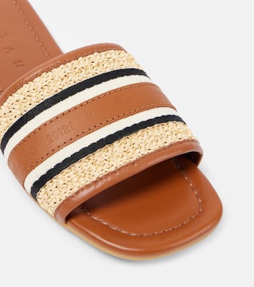 Pantoletten mit Leder | Hogan