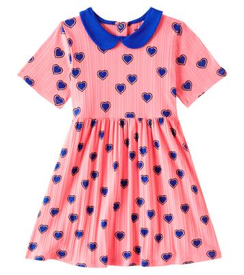 Outlined Hearts cotton-blend dress | Mini Rodini